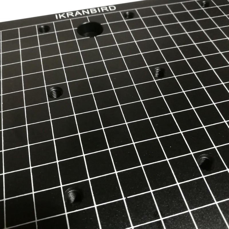 IKRANBIRD لوحة شبكية من سبائك الألمنيوم CNC لجهاز التوجيه CNC 3018، الحجم 30 × 18 × 1.2 سم، 24 ثقب برغي (M6 × 1) - Image 3